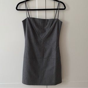 Intermix Vintage Grey Wool Mini Dress